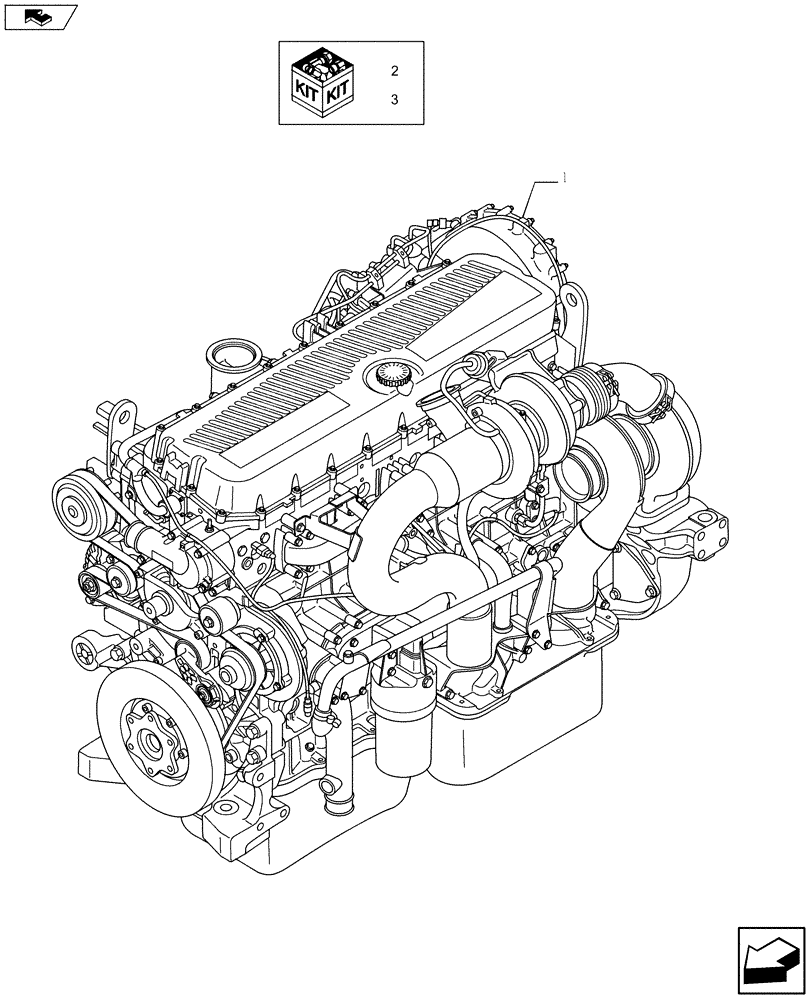 Схема запчастей Case F3DFA613A E001 - (10.001.01) - ENGINE ASSY (504384987) (10) - ENGINE