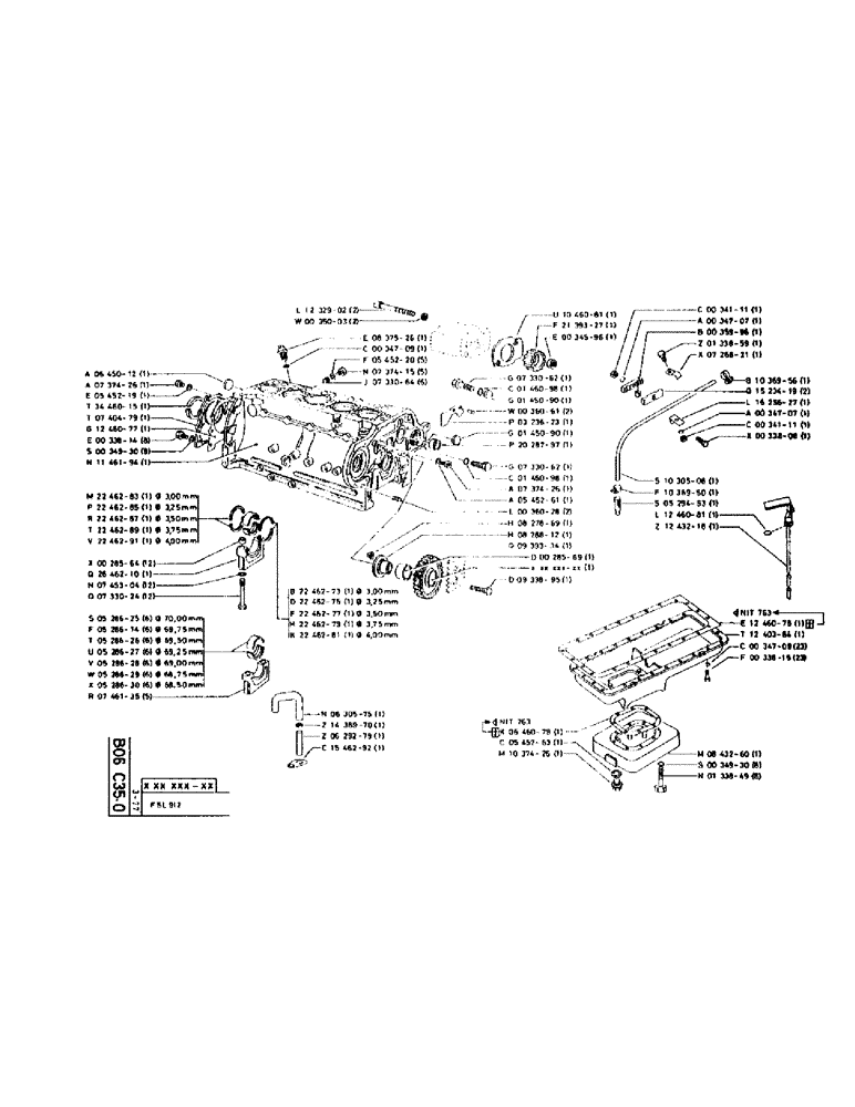 Схема запчастей Case 75P - (030) - ENGINE CRANKCASE - F5L 912 (01) - ENGINE