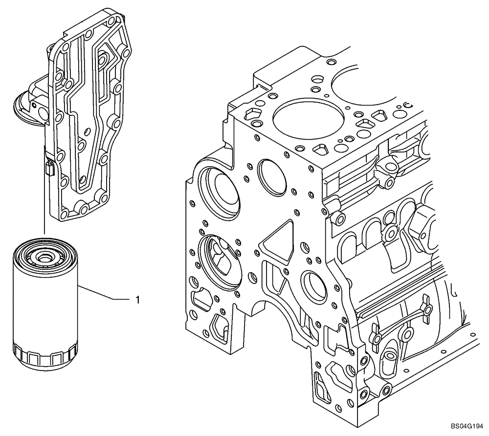 Схема запчастей Case 521D - (02-17) - OIL FILTERS - ENGINE (02) - ENGINE