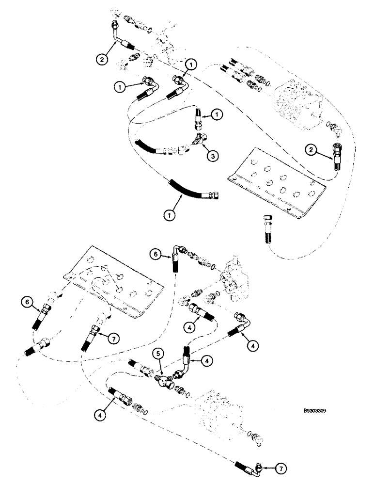 Схема запчастей Case 660 - (8-085G) - CRUMBER HYDRAULIC CIRCUIT FOR QUAD OPTIONS (08) - HYDRAULICS