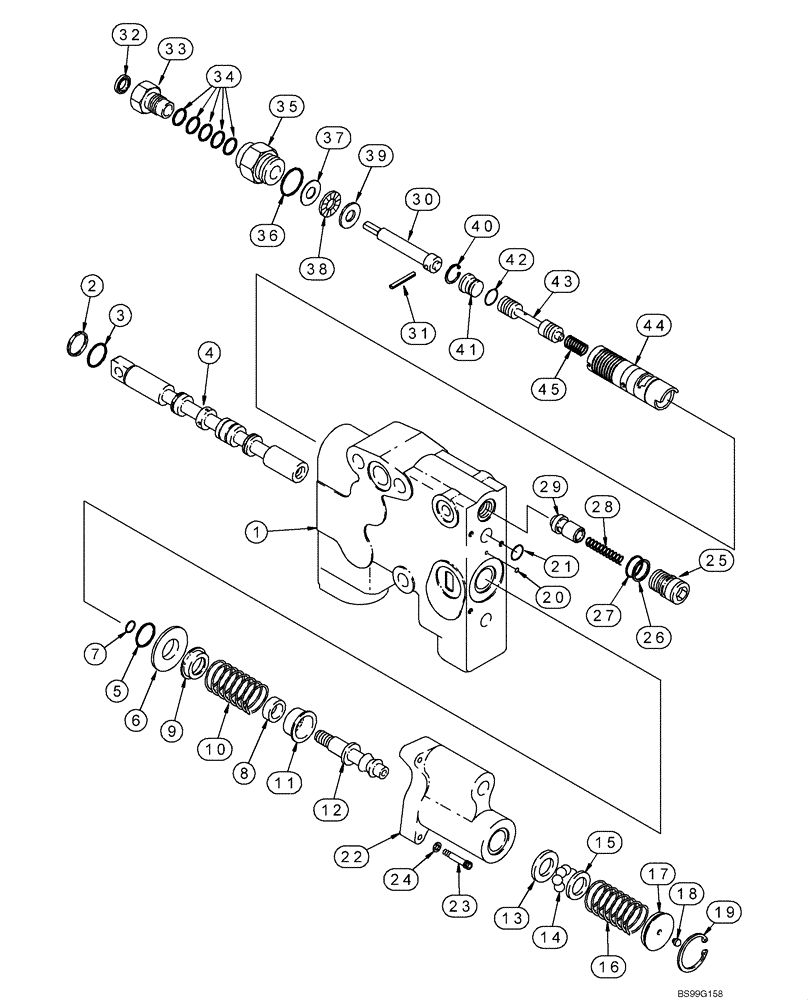 Схема запчастей Case 590SM - (08-49) - VALVE SECTION - HAND HELD AUXILIARY (08) - HYDRAULICS