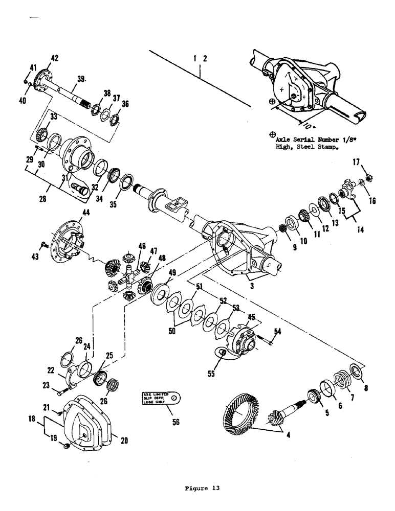 Схема запчастей Case P55 - (28) - FRONT & REAR AXLE ASSEMBLIES 