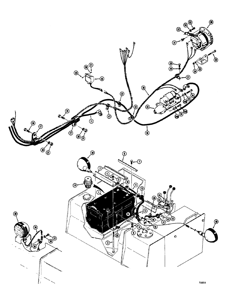 Схема запчастей Case 475 - (056) - ELECTRICAL SYSTEM (55) - ELECTRICAL SYSTEMS