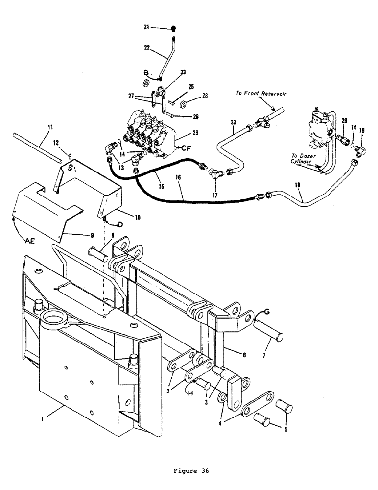 Схема запчастей Case L55 - (74) - SD-130 BACKHOE ATTACHING KIT 