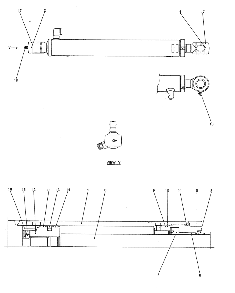 Схема запчастей Case CX31B - (07-036) - CYLINDER ASSY, BUCKET (35) - HYDRAULIC SYSTEMS