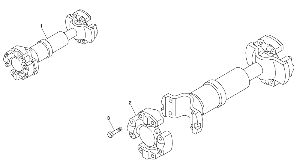 Схема запчастей Case 330 - (24FG0000037[01]) - DRIVE SHAFTS - 300 HP ENGINE VERSION (8900190427) (03) - Converter / Transmission