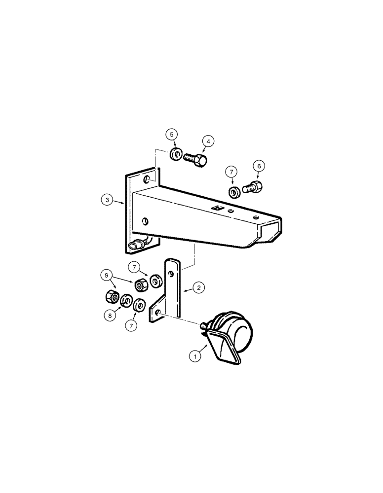 Схема запчастей Case 845 - (04-28[01]) - ELECTRIC SYSTEM - HORN (04) - ELECTRICAL SYSTEMS