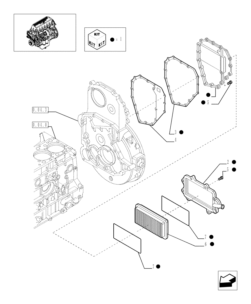 Схема запчастей Case F3AE0684P E906 - (0.04.5[01]) - ENGINE BREATHERS (500386078) 