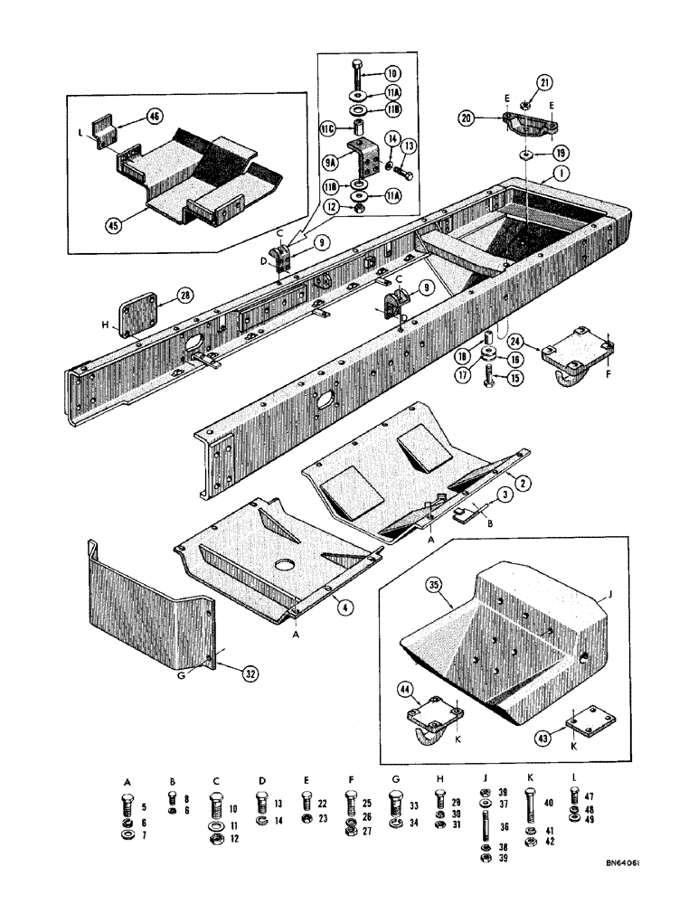 Схема запчастей Case 1000D - (008) - ENGINE FRAME AND RELATED PARTS (01) - ENGINE