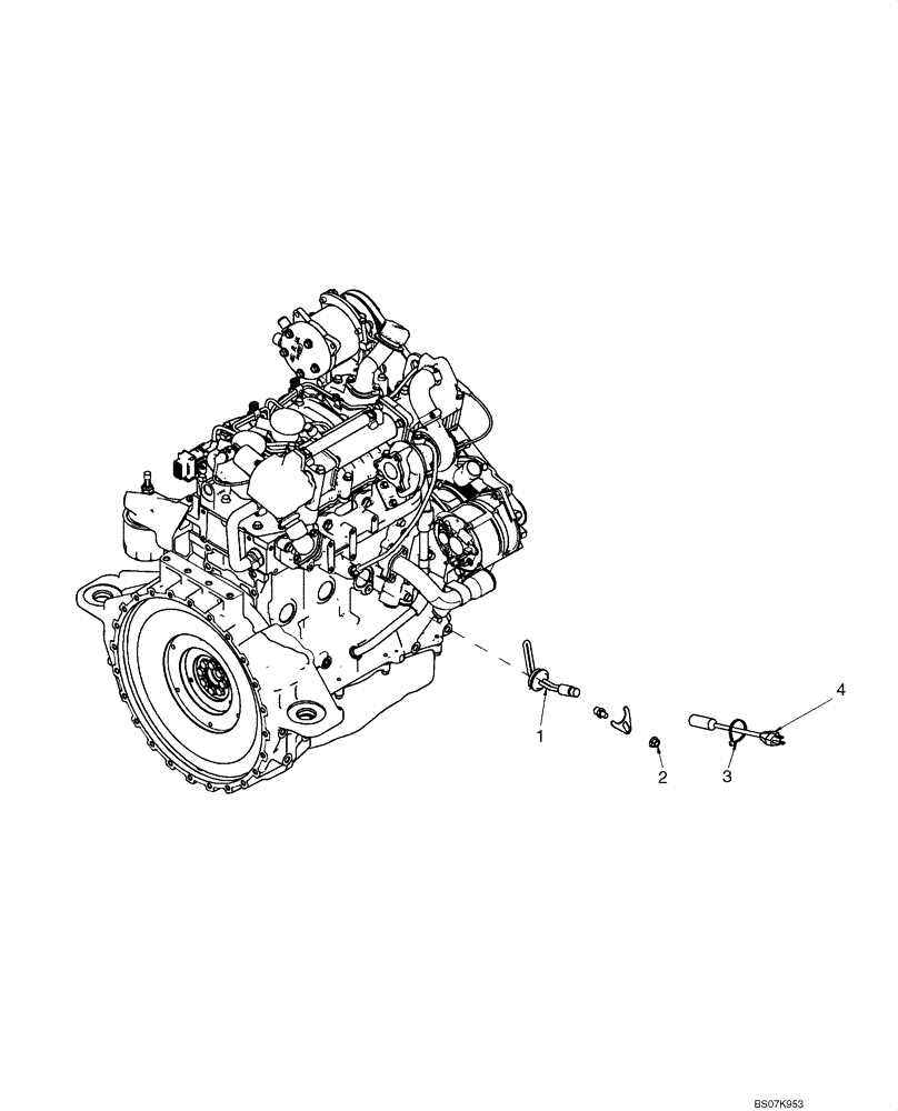 Схема запчастей Case 435 - (02-42) - ENGINE - BLOCK HEATER (02) - ENGINE