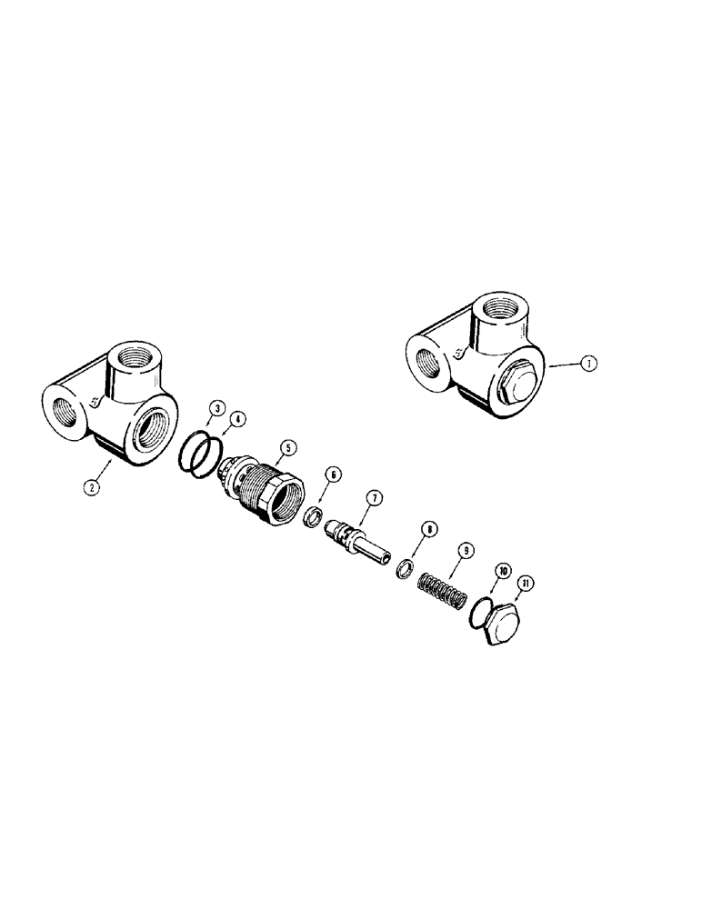 Схема запчастей Case 310G - (248) - D40200 RELIEF VALVE (07) - HYDRAULIC SYSTEM