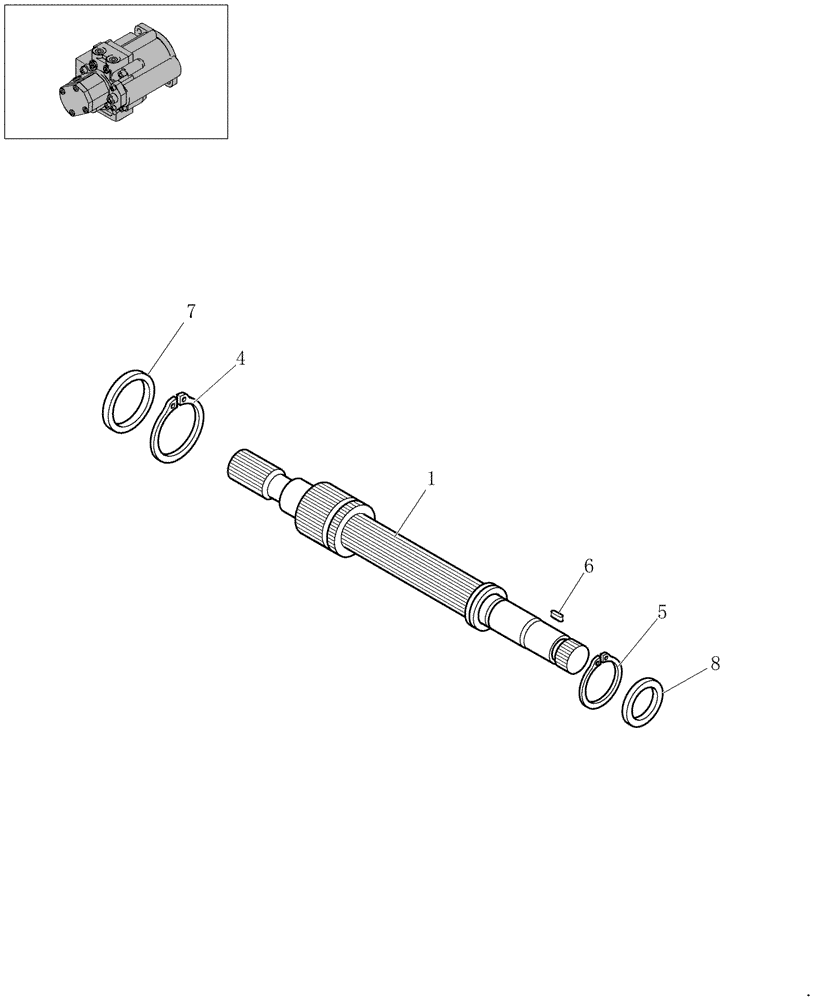 Схема запчастей Case CX31B - (1.030A[02]) - HYDRAULIC PUMP - COMPONENTS (35) - HYDRAULIC SYSTEMS