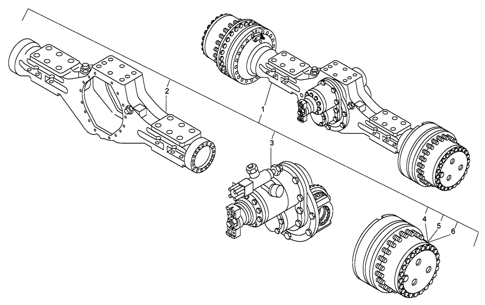 Схема запчастей Case 340B - (33A00000058[001]) - SECTION INDEX, REAR AXLE (89500414679) (11) - AXLES/WHEELS