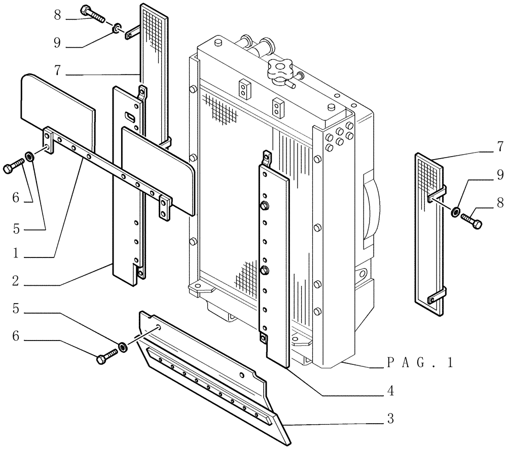 Схема запчастей Case 1850K - (0.550[02]) - ENGINE COOLING SYSTEM (01) - ENGINE