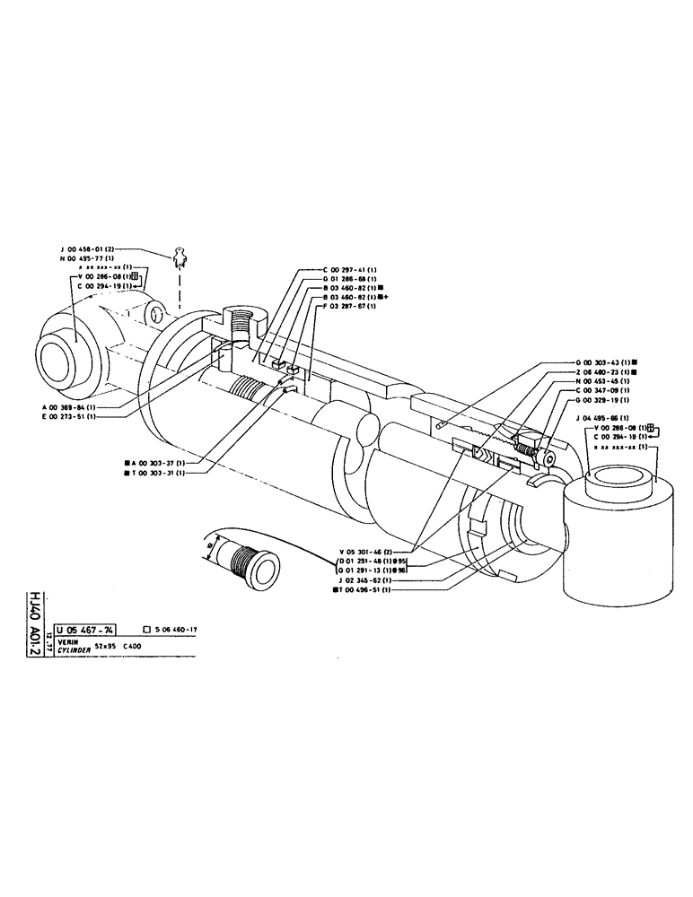 Схема запчастей Case 160CL - (154) - CYLINDER (07) - HYDRAULIC SYSTEM