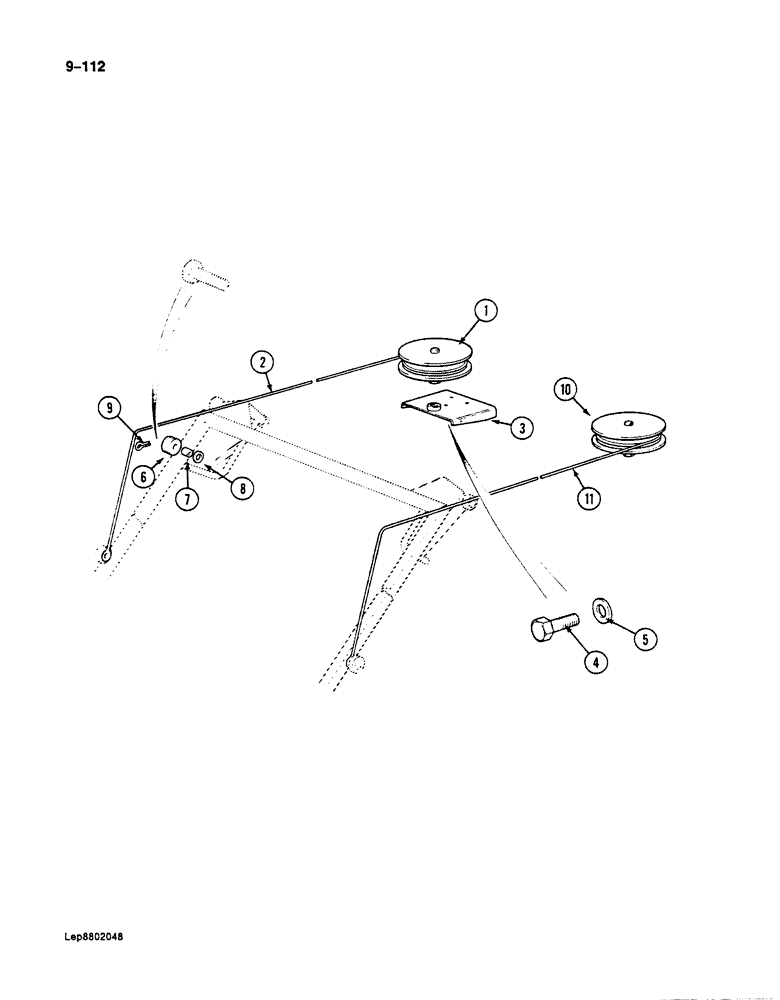 Схема запчастей Case 125B - (9-112) - WINDSHIELD OPENING PARTS, P.I.N. 74251 THROUGH 74963, 21801 THROUGH 21868, 26801 AND AFTER (09) - CHASSIS