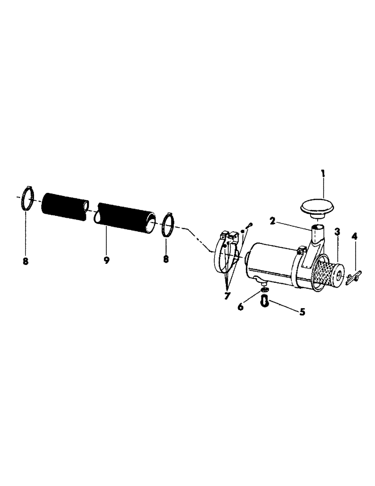 Схема запчастей Case 50 - (C03) - AIR CLEANER AND MOUNTING HARDWARE FOR: GMC 6V-53 DIESEL ENGINE (10) - ENGINE