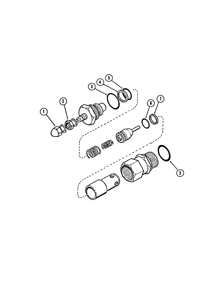 Схема запчастей Case 880B - (202) - PORT RELIEF (07) - HYDRAULIC SYSTEM