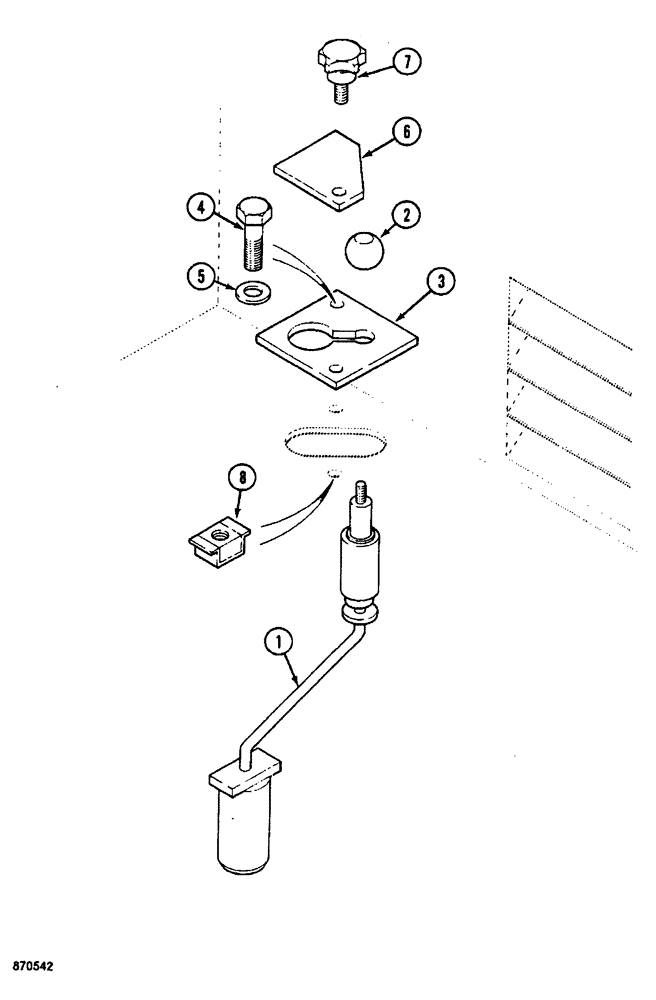 Схема запчастей Case 688 - (9-048) - TURNTABLE LOCK (09) - CHASSIS