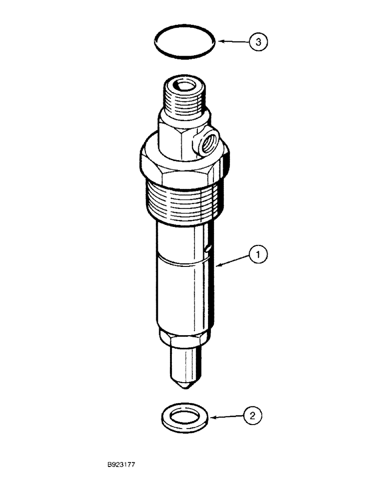 Схема запчастей Case 9030 - (3-14) - FUEL INJECTION NOZZLE, 6T-590 ENGINE (03) - FUEL SYSTEM