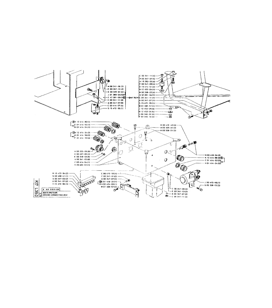 Схема запчастей Case 160CKS - (250) - ENGINE CONNECTING BOX (06) - ELECTRICAL SYSTEMS