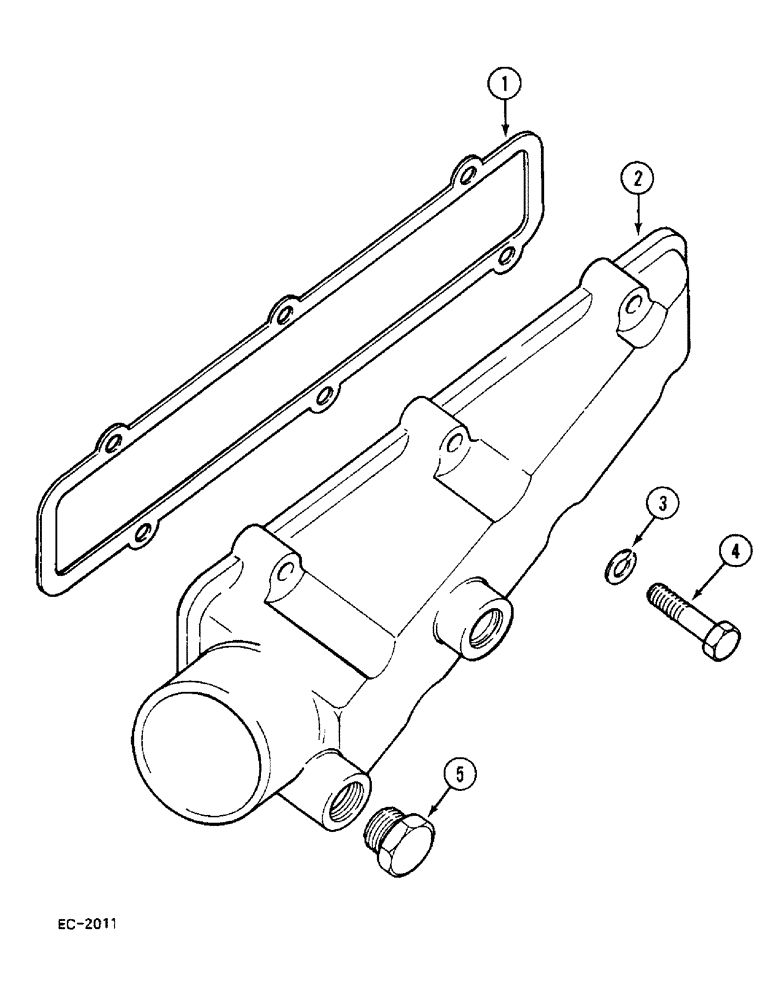 Схема запчастей Case 380B - (2-24) - INTAKE MANIFOLD (02) - ENGINE