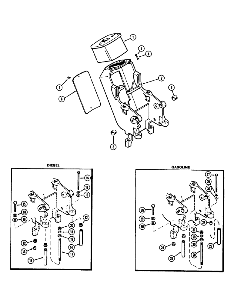 Схема запчастей Case 480CK - (114) - STEERING COLUMN AND SUPPORT, HYDROSTATIC STEERING 