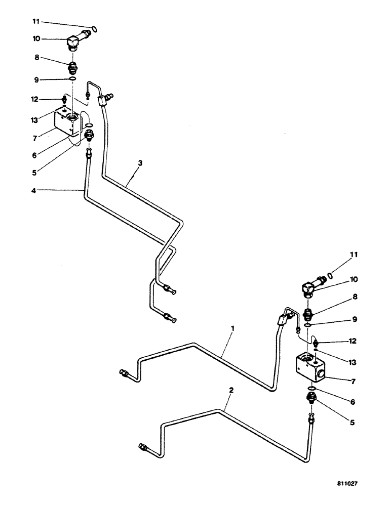 Схема запчастей Case 580G - (244) - SIDESHIFT BACKHOE - STABILIZER CYLINDER CHECKS UP TO NO. 3.947.279 (08) - HYDRAULICS