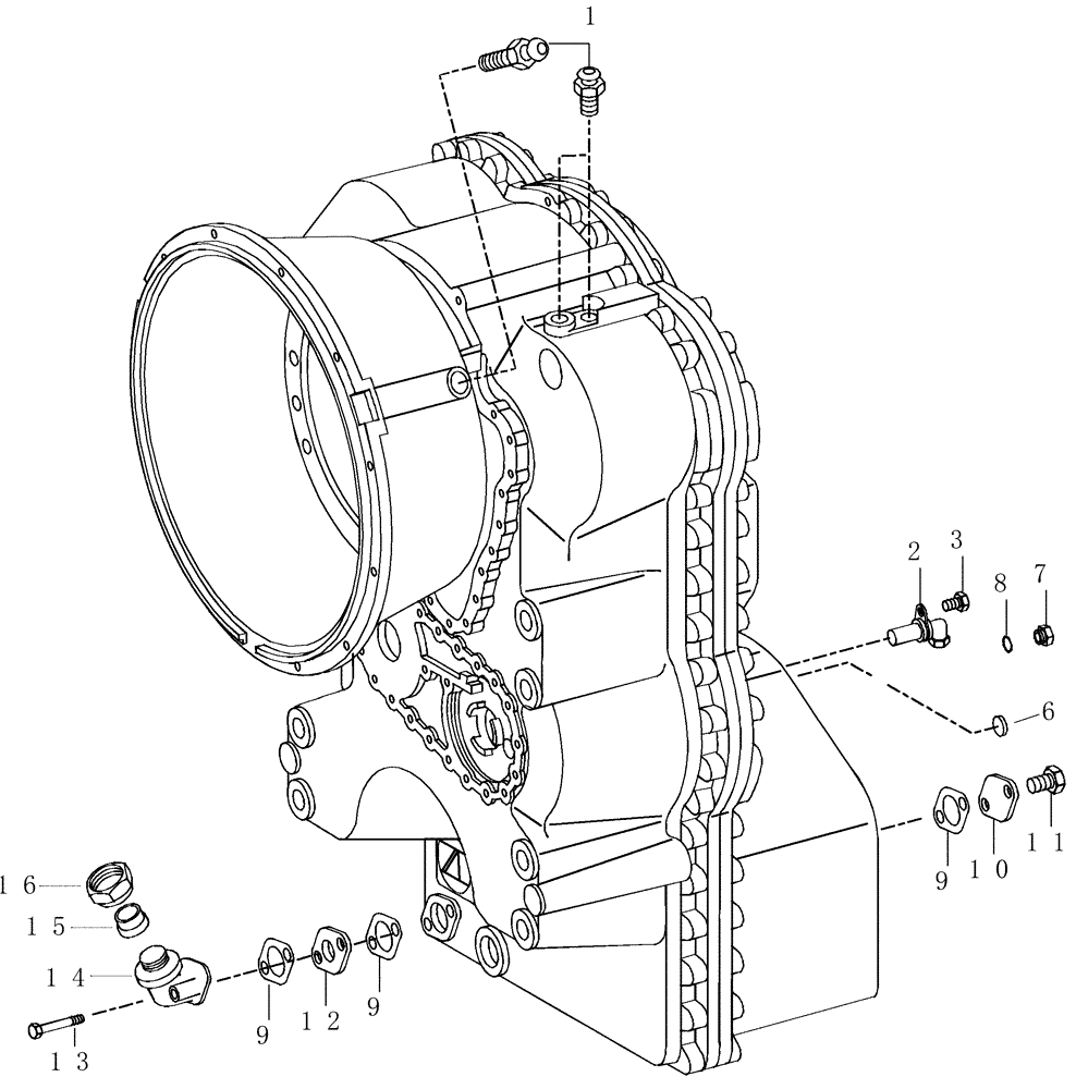 Схема запчастей Case 325 - (1.211/1[23]) - TRANSMISSION - INDICATORS/TRANSMITTERS (03) - Converter / Transmission