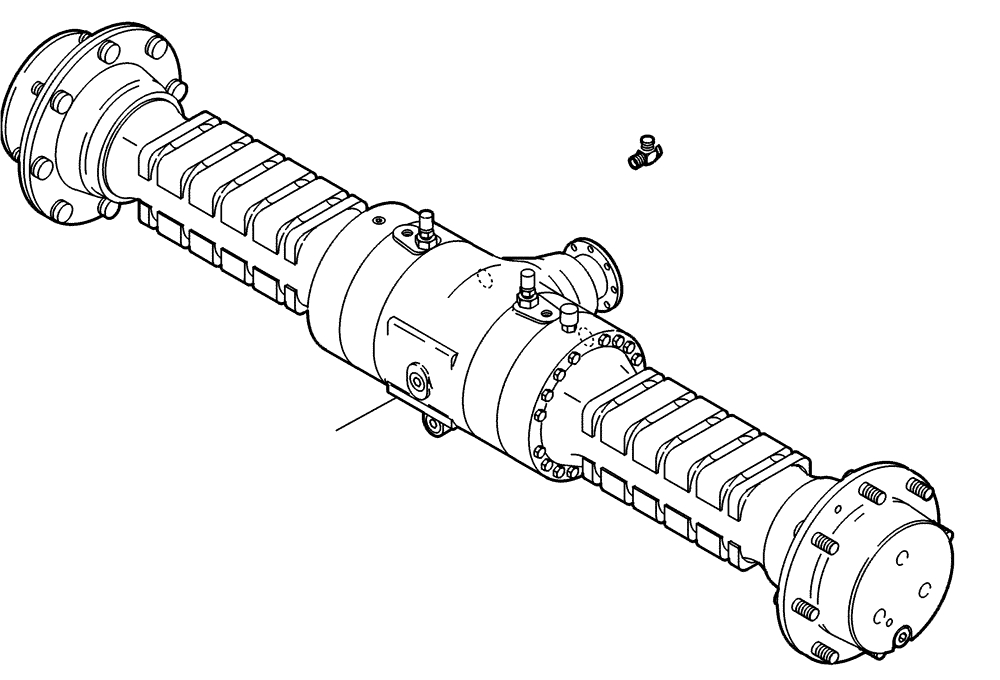 Схема запчастей Case 221D - (02.111[001]) - FRONT AXLE FAST GEAR PIPEWORKS (OPTION) (S/N 581101-UP) (25) - FRONT AXLE SYSTEM