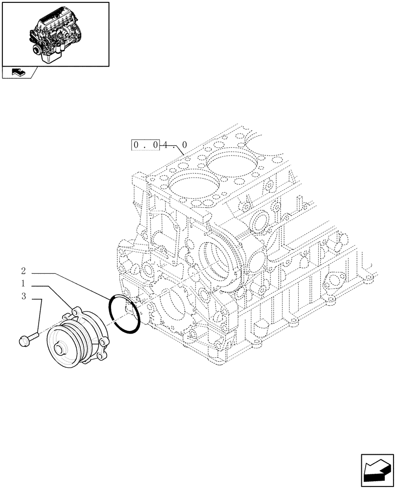 Схема запчастей Case F3BE0684J E902 - (0.32.0) - WATER PUMP & RELATED PARTS (504154377) 