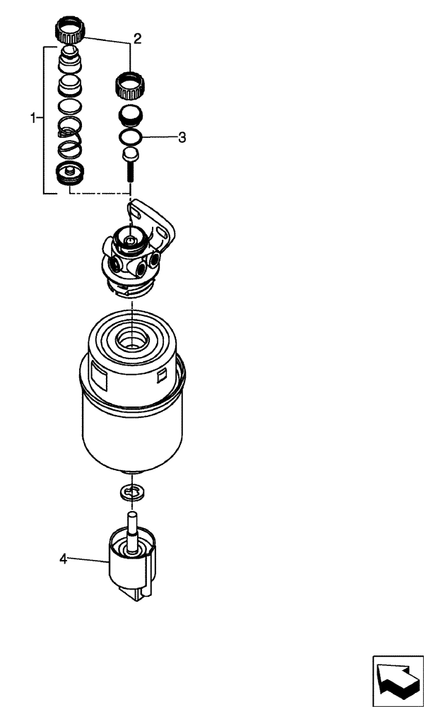 Схема запчастей Case 580SM - (10.206.02) - FILTER ASSY (10) - ENGINE