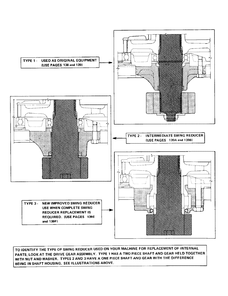 Схема запчастей Case 980 - (137B) - REDUCER - SWING IDENTIFICATION (04) - UNDERCARRIAGE