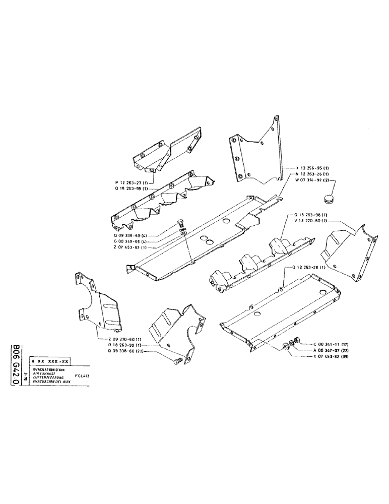 Схема запчастей Case RC200 - (029) - AIR EXHAUST 