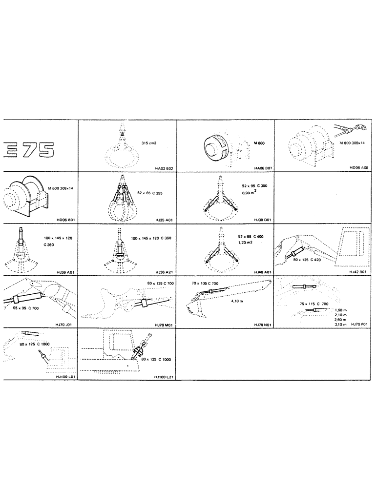 Схема запчастей Case 75P - (0-27) - E75 (00) - PICTORIAL INDEX