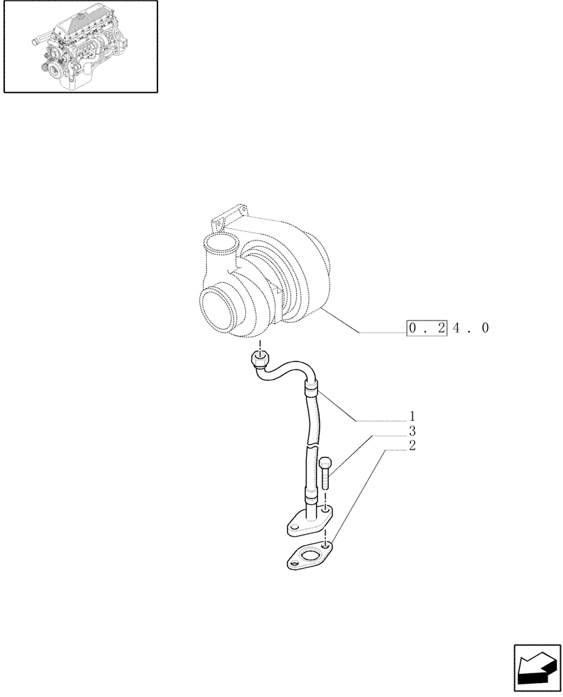 Схема запчастей Case F3AE0684G B001 - (0.30.63/ 1[01]) - TURBOBLOWER PIPES (500335640) 