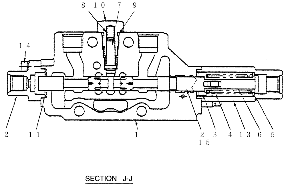 Схема запчастей Case CX36B - (HC010-1[1]) - VALVE ASSEMBLY, CONTROL (TRAVEL LEFT) (35) - HYDRAULIC SYSTEMS