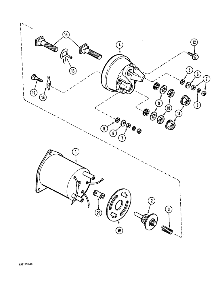 Схема запчастей Case W36 - (4-104) - STARTER SOLENOID (04) - ELECTRICAL SYSTEMS