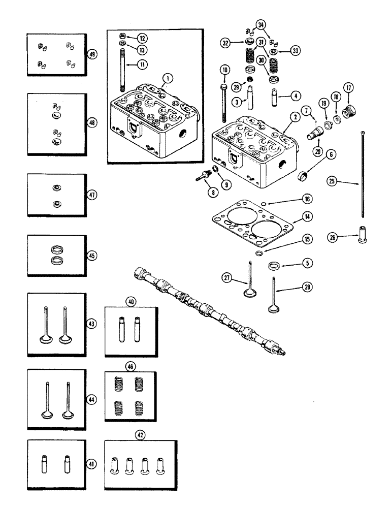 Схема запчастей Case W10 - (006) - CYLINDER HEAD AND VALVE TRAIN (02) - ENGINE