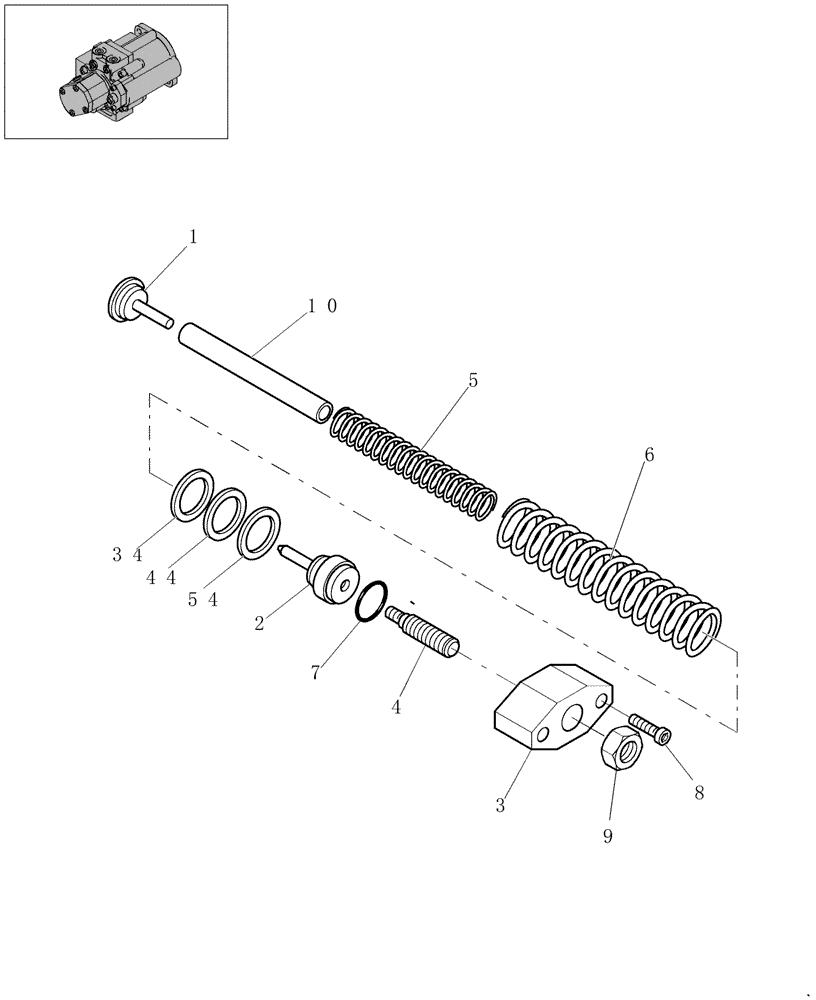 Схема запчастей Case CX31B - (1.030A[04]) - HYDRAULIC PUMP - COMPONENTS (35) - HYDRAULIC SYSTEMS