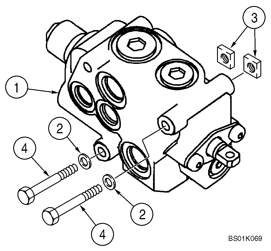 Схема запчастей Case 95XT - (08-10) - AUXILIARY VALVE AND MOUNTING (08) - HYDRAULICS