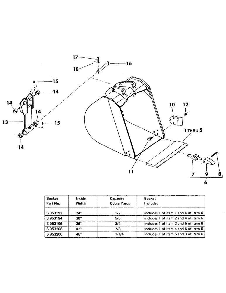 Схема запчастей Case 40EC - (094) - BACKHOE BUCKETS (19) - BUCKETS