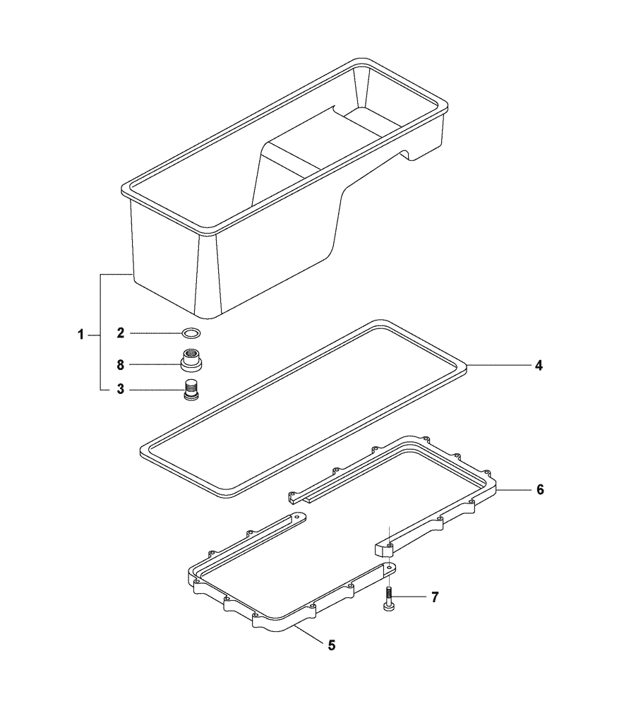 Схема запчастей Case 327B - (01A00000260[001]) - OIL PAN INSTAL (87520765) (01) - ENGINE