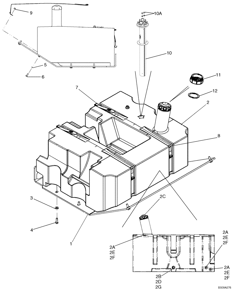 Схема запчастей Case 621E - (03-04) - FUEL TANK FILLER - SENDER (03) - FUEL SYSTEM