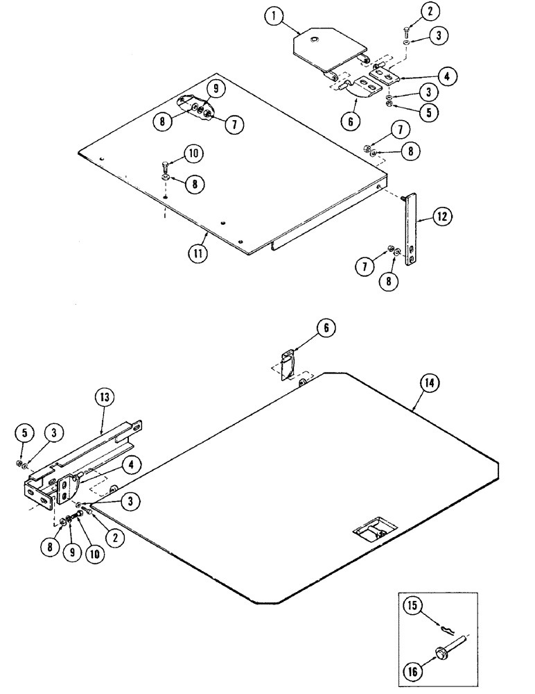 Схема запчастей Case 40 - (310) - OPTIONAL VANDAL TOP GUARD GROUP, (USED WITH TURNTABLE SHROUDING) (88) - ACCESSORIES