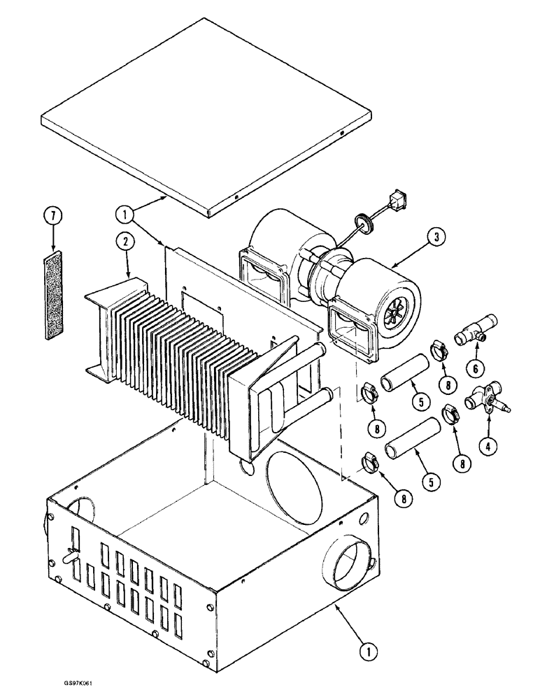 Схема запчастей Case 888 - (4-26) - CAB HEATER, SCHNEEBELI-CHABAUD (04) - ELECTRICAL SYSTEMS