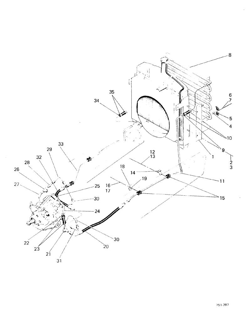 Схема запчастей Case 580F - (136) - HYDRAULICS POWER SHUTTLE TRANSMISSION, WITH OIL COOLER PEERLESS (21) - TRANSMISSION