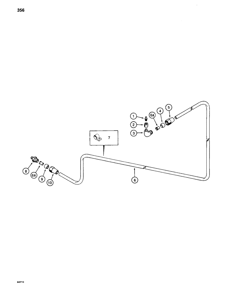 Схема запчастей Case 880C - (356) - TURNTABLE BEARING LUBRICATION LINE (04) - UNDERCARRIAGE