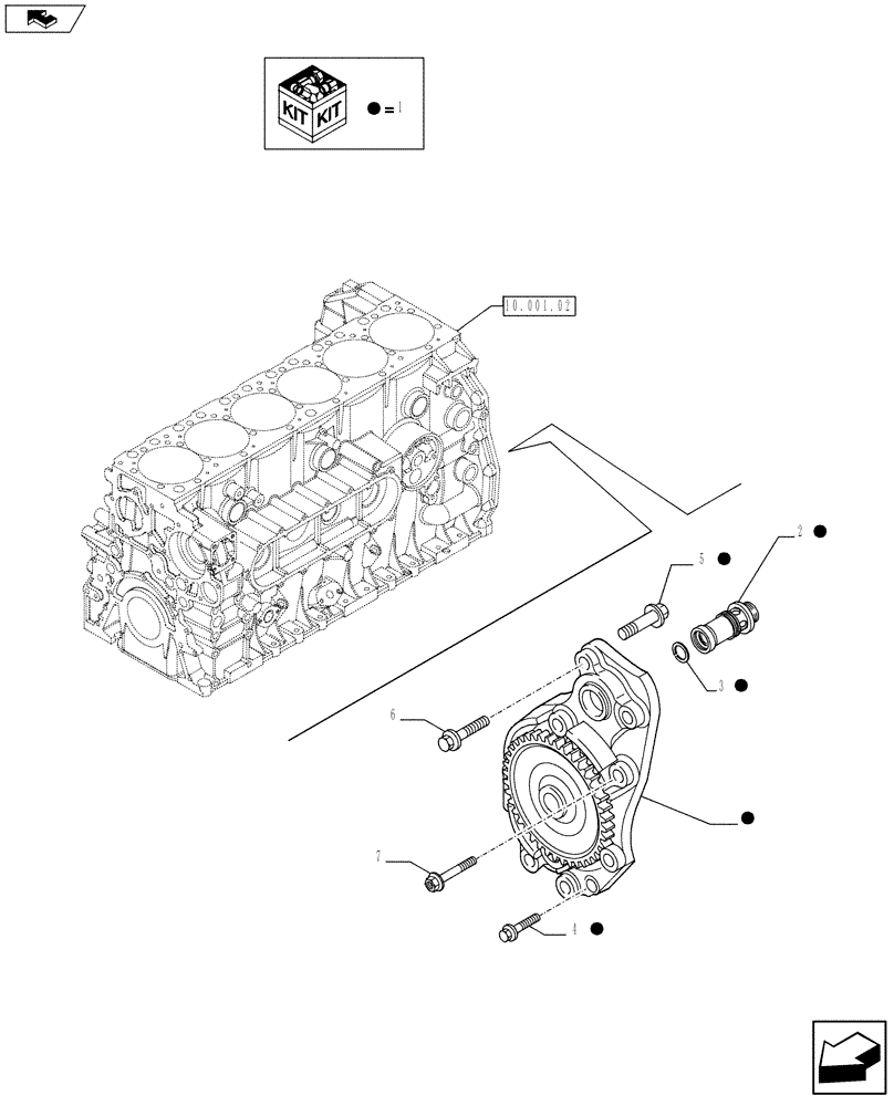 Схема запчастей Case F2CE9684P E024 - (10.304.01[02]) - OIL PUMP - ENGINE (504133121) (10) - ENGINE