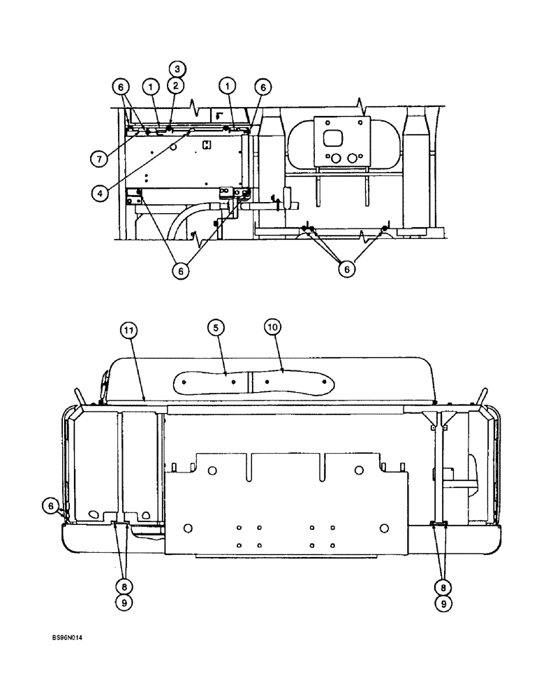 Схема запчастей Case 9060B - (9-022) - UPPER STRUCTURE - CONTINUED, *P.I.N. EAC0601026 ONLY (09) - CHASSIS